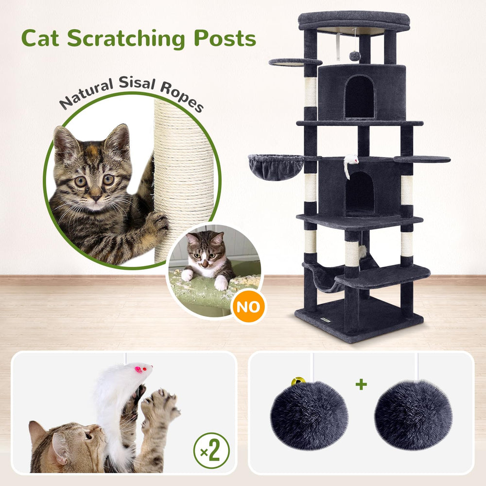 Globlazer cat tree easy assembly with simple screws and hex key.
