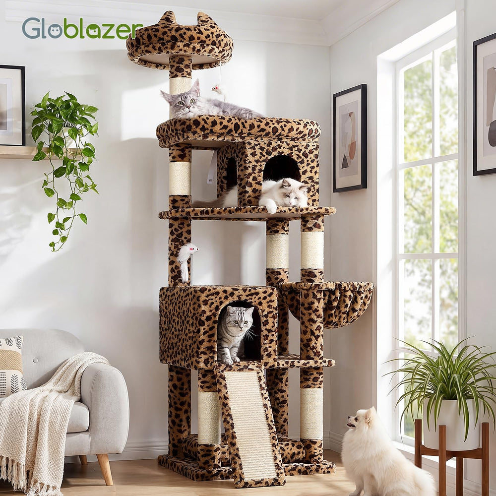 Globlazer leopard print hammock invites lounging and cat-nap moments.