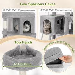 Globlazer large platform provides a roomy rest area for adult cats.