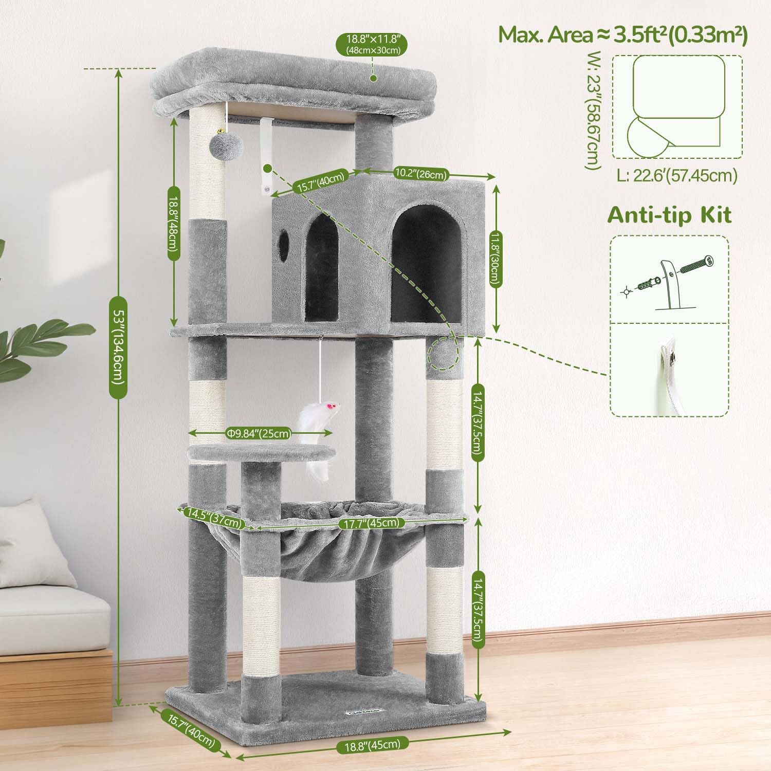 Globlazer Plush multi-level design with interconnected walkways for engagement.