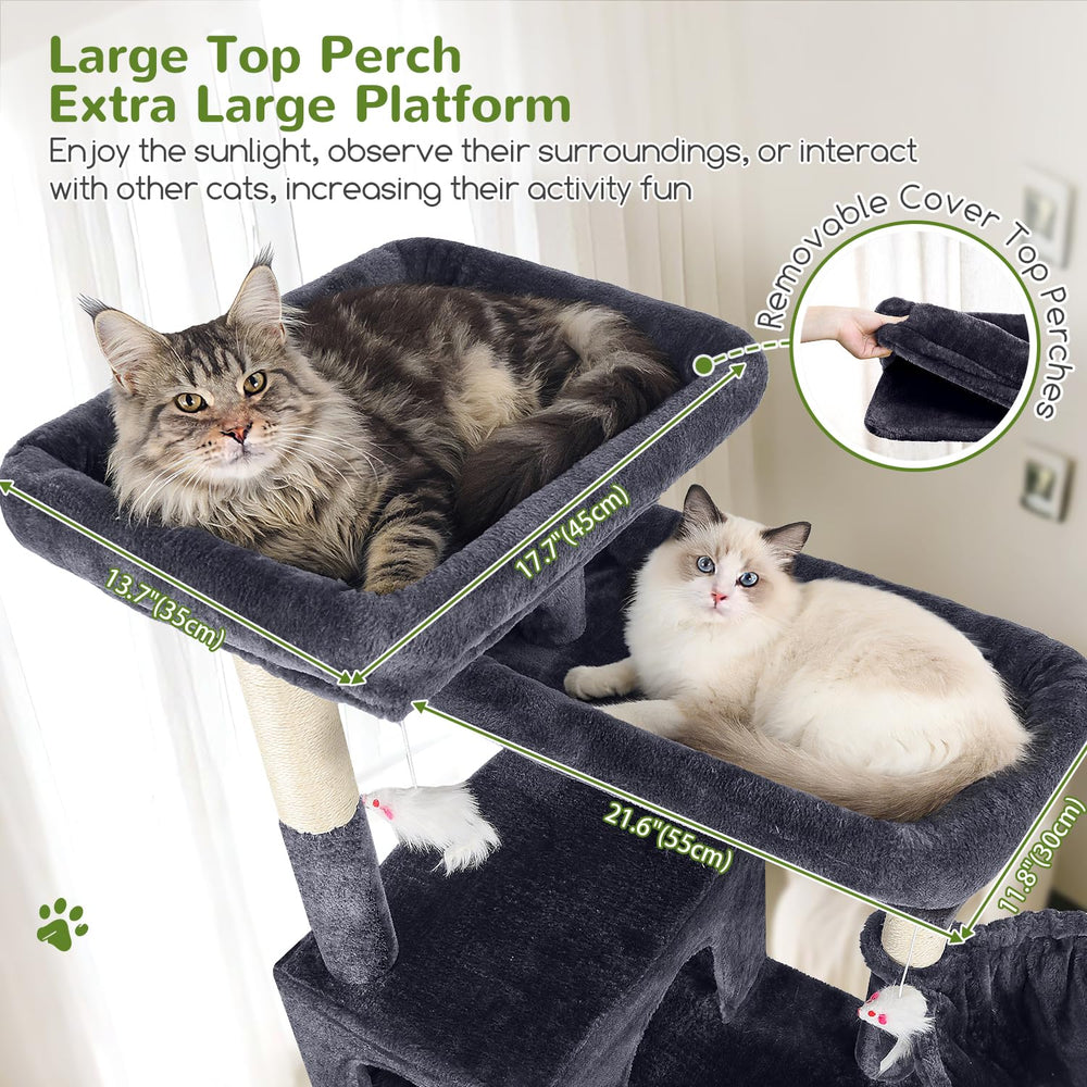 Globlazer cat tree scratching posts provide durable surfaces for playful scratching sessions.