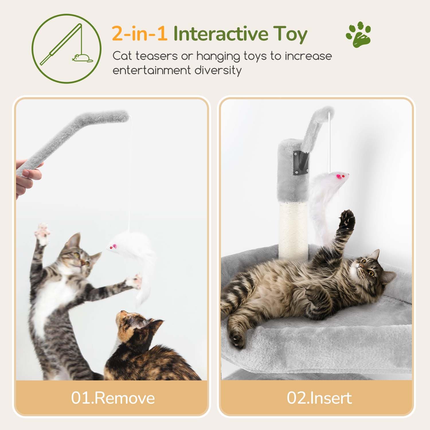 Globlazer cat tree natural sisal posts satisfy scratching instincts