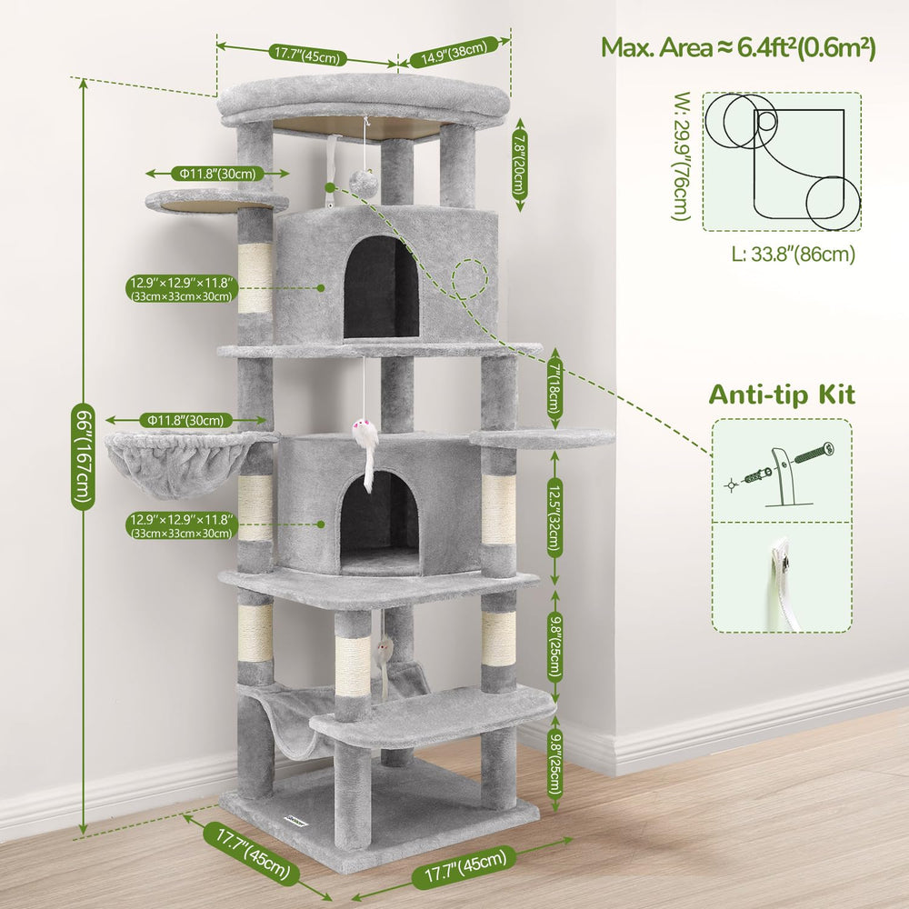 Globlazer six scratching posts encourage healthy scratching and activity.