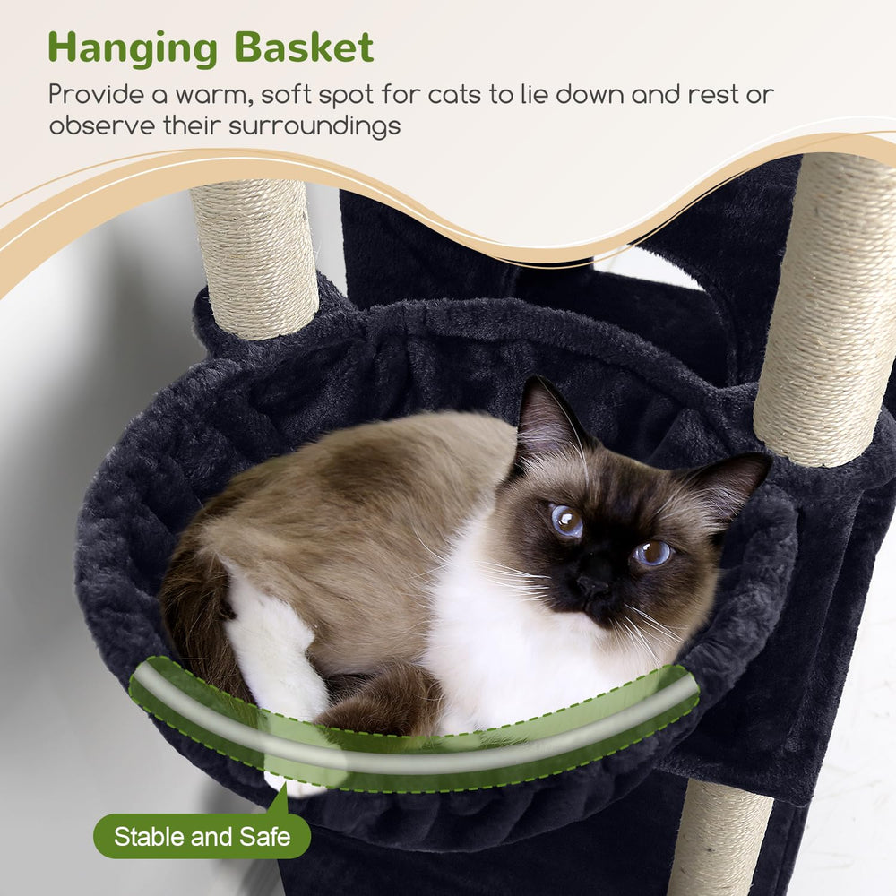 Globlazer tall cat tree with six scratching posts for play