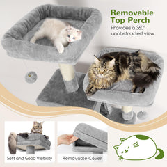 Globlazer Cat Tree Tall 71in five-level structure offers multiple viewpoints