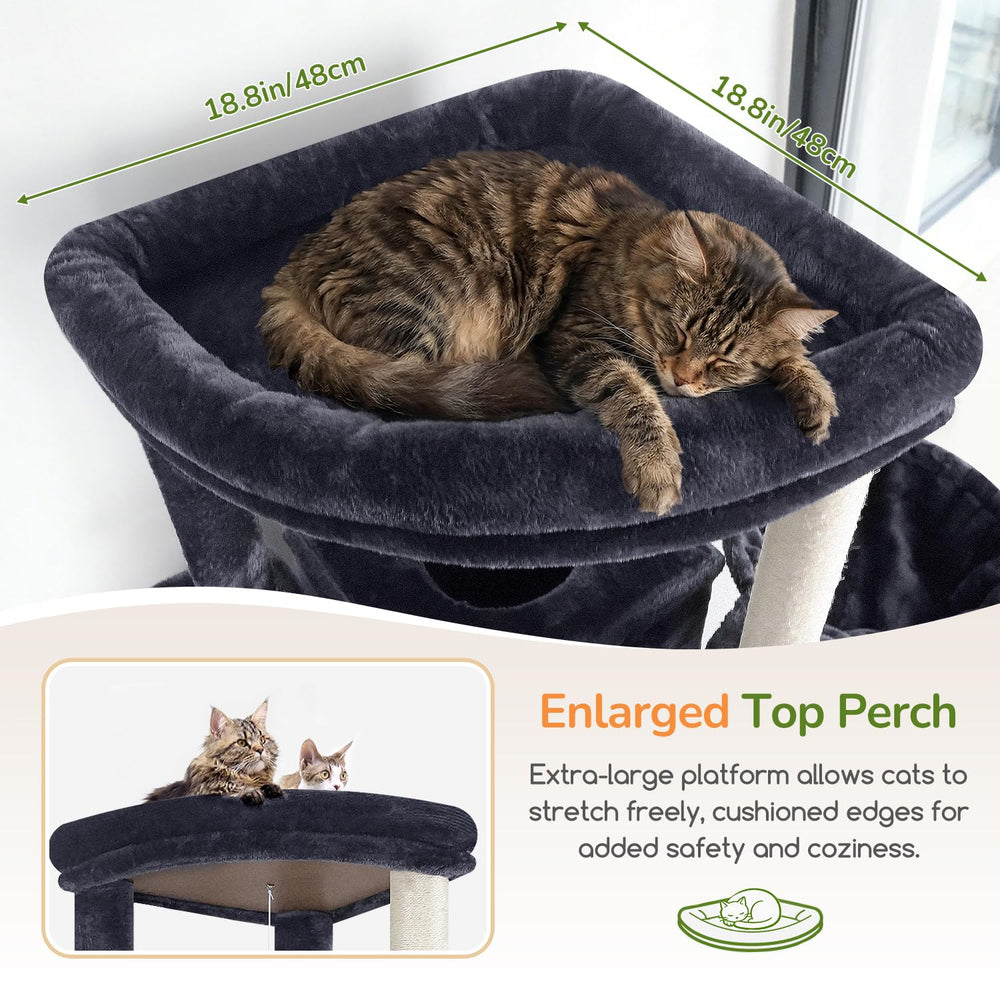 Globlazer XL cat tree large top perch for big cats with wide vantage point
