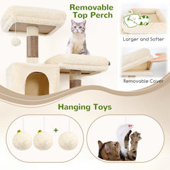 Globlazer cat tree tower hanging basket closeup demonstrates elevated play and exercise.