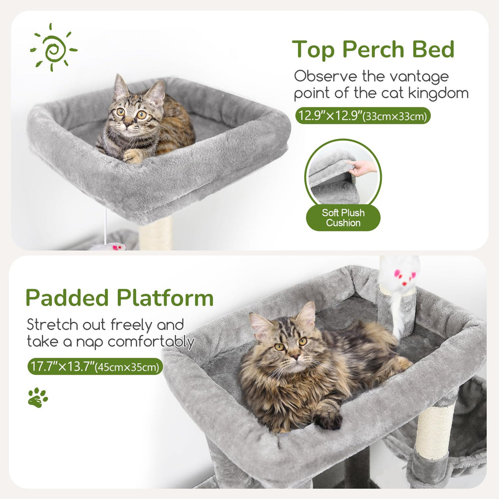 Globlazer padded viewing decks offer comfy perches for watching the room.