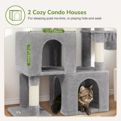 Globlazer cat condo duo provides private resting spaces for two cats.