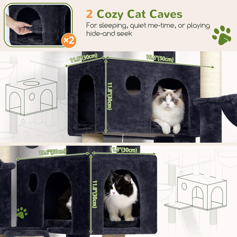 Globlazer cat tree two perches offer cozy resting spots at varying heights