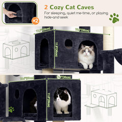Globlazer cat tree two perches offer cozy resting spots at varying heights