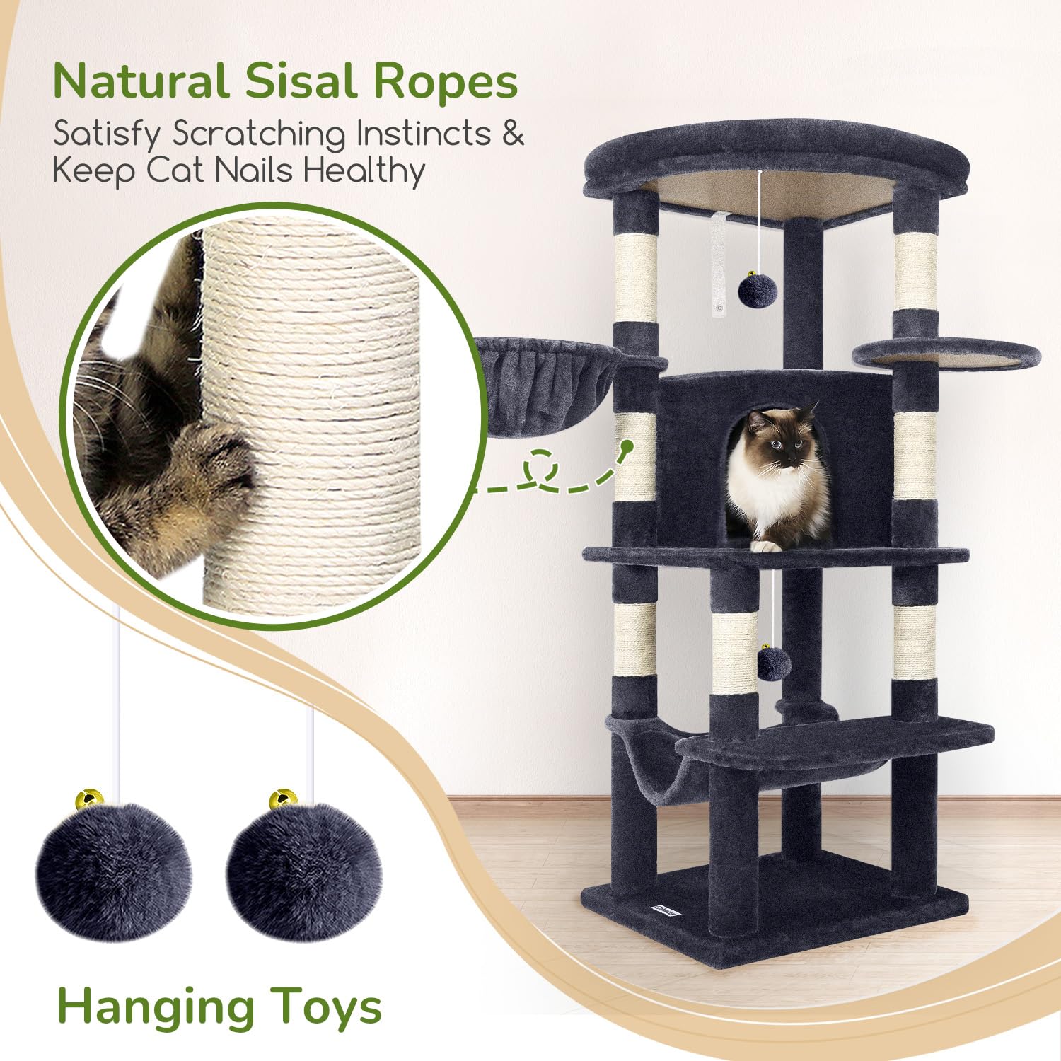 Globlazer corner cat tree stands 51in tall for elevated viewing