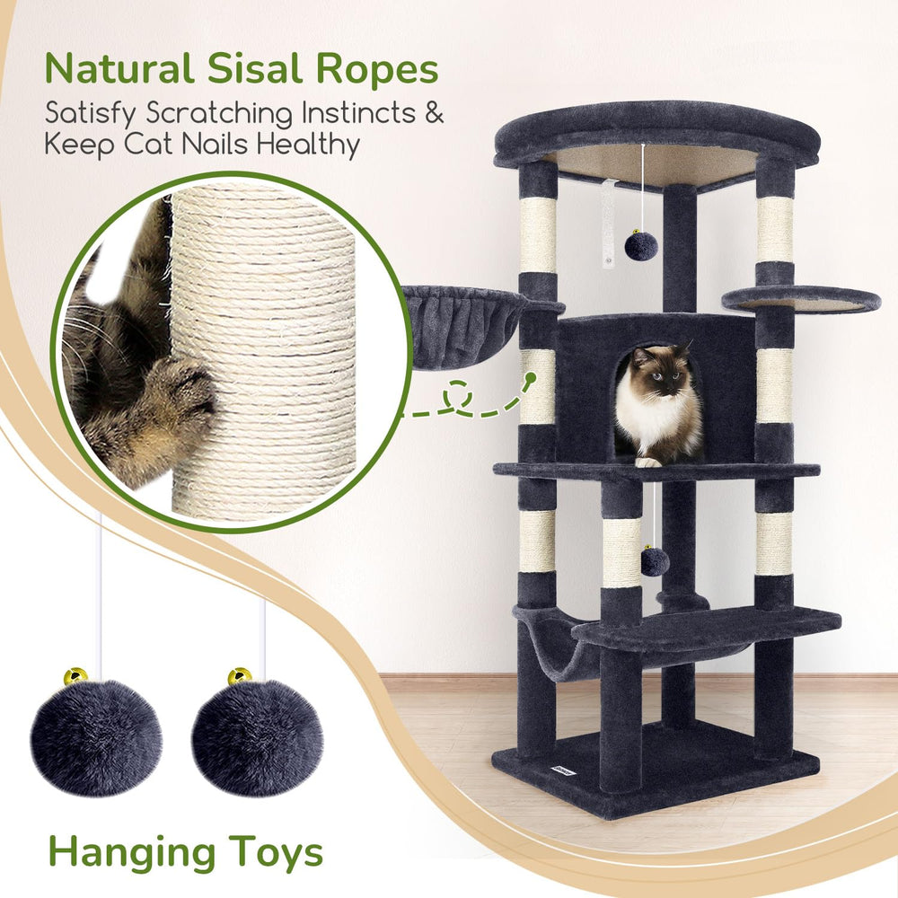 Globlazer corner cat tree stands 51in tall for elevated viewing