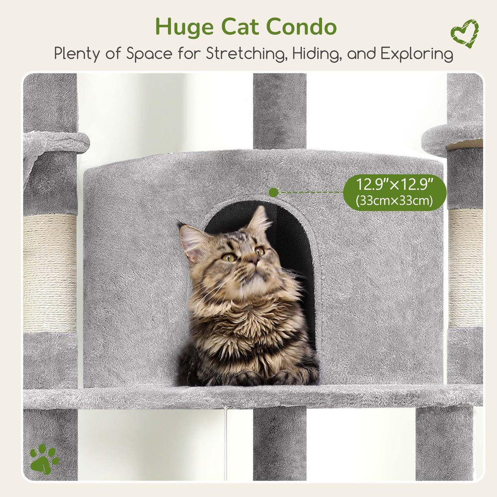 Globlazer corner cat tree hanging basket creates a secondary relaxation nook.