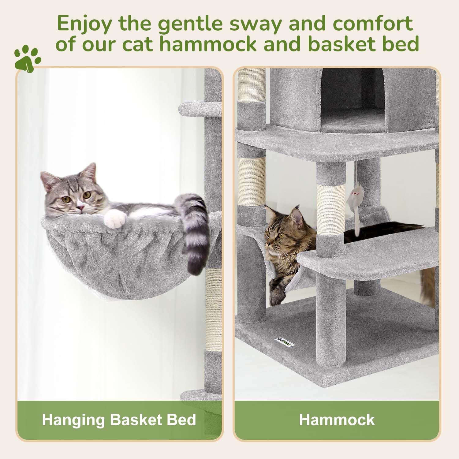 Globlazer corner cat tree cat cave offers secluded hideaway for lounging.