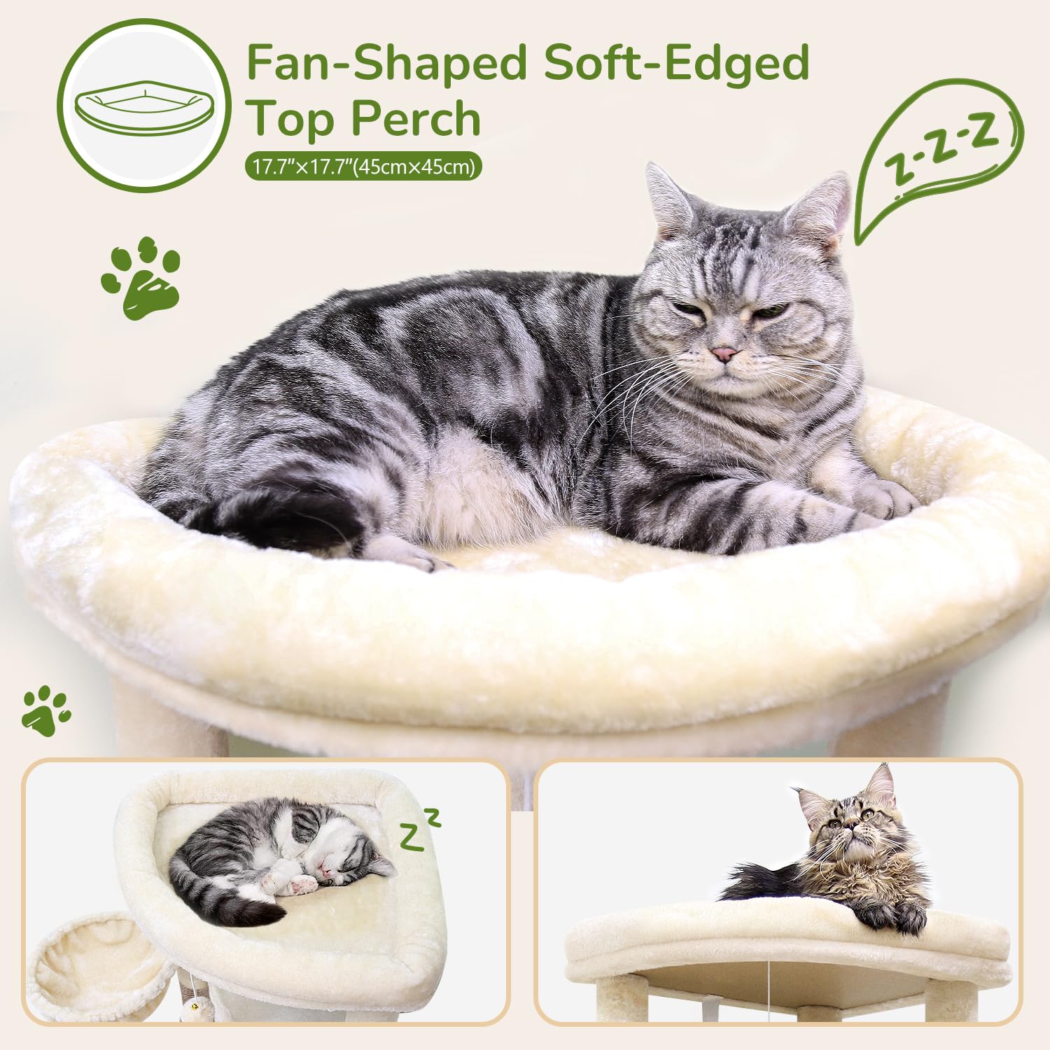 Globlazer corner cat tree hammock provides cozy resting.