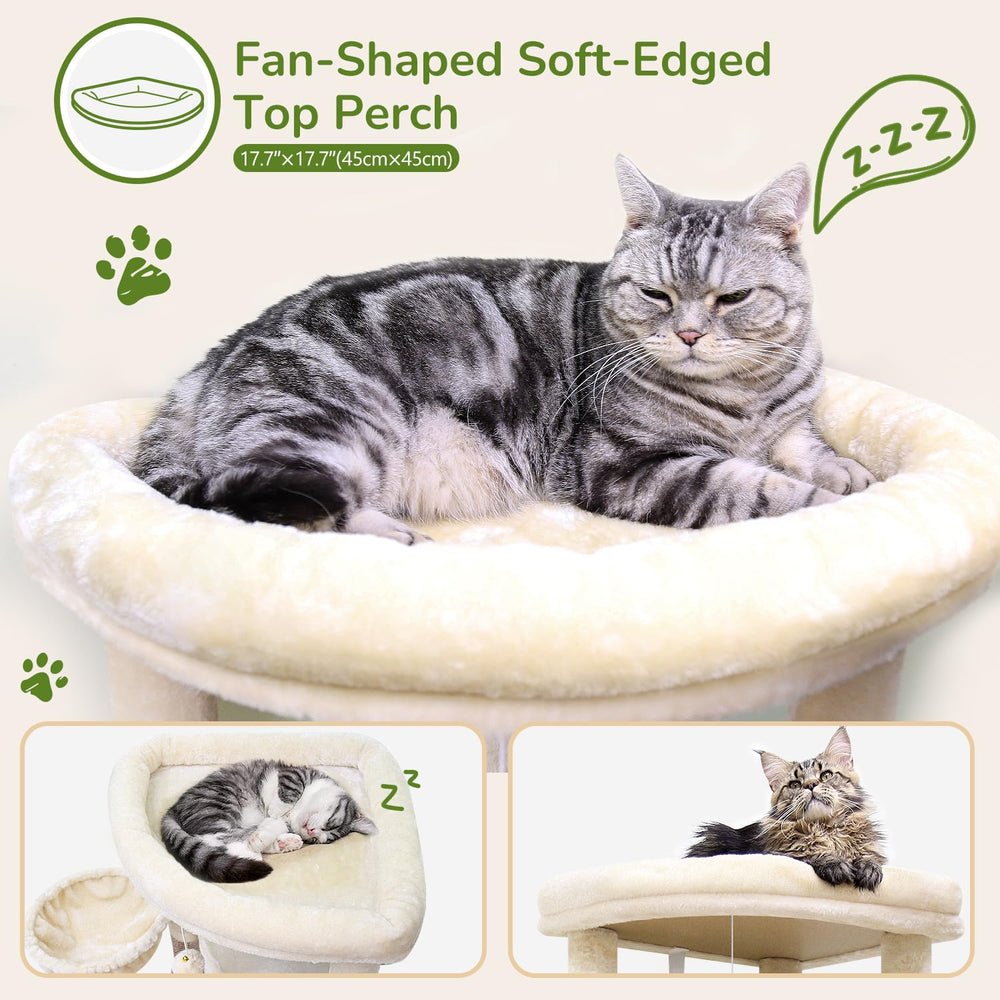 Globlazer corner cat tree hammock provides cozy resting.