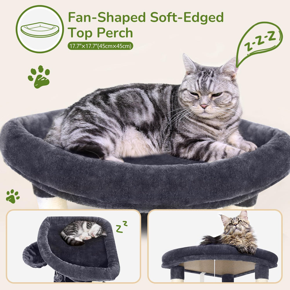Globlazer hammock on cat tree provides cozy resting spot