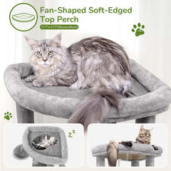 Globlazer corner cat tree hammock provides a cozy, swaying resting spot.