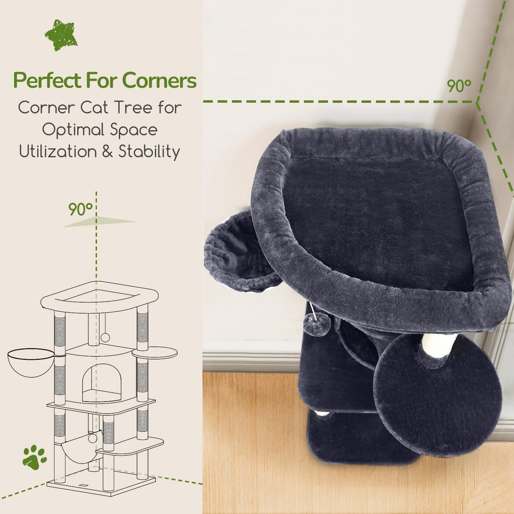 Globlazer corner cat tree natural sisal posts protect furniture