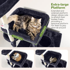 Globlazer F81 cat condo close-up featuring unique caves for curious cats