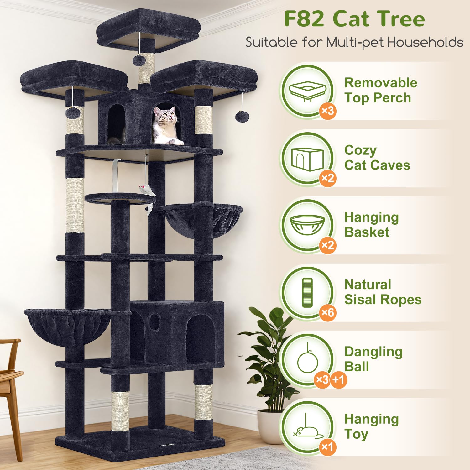Globlazer F82 cat condos provide cozy naps and privacy.
