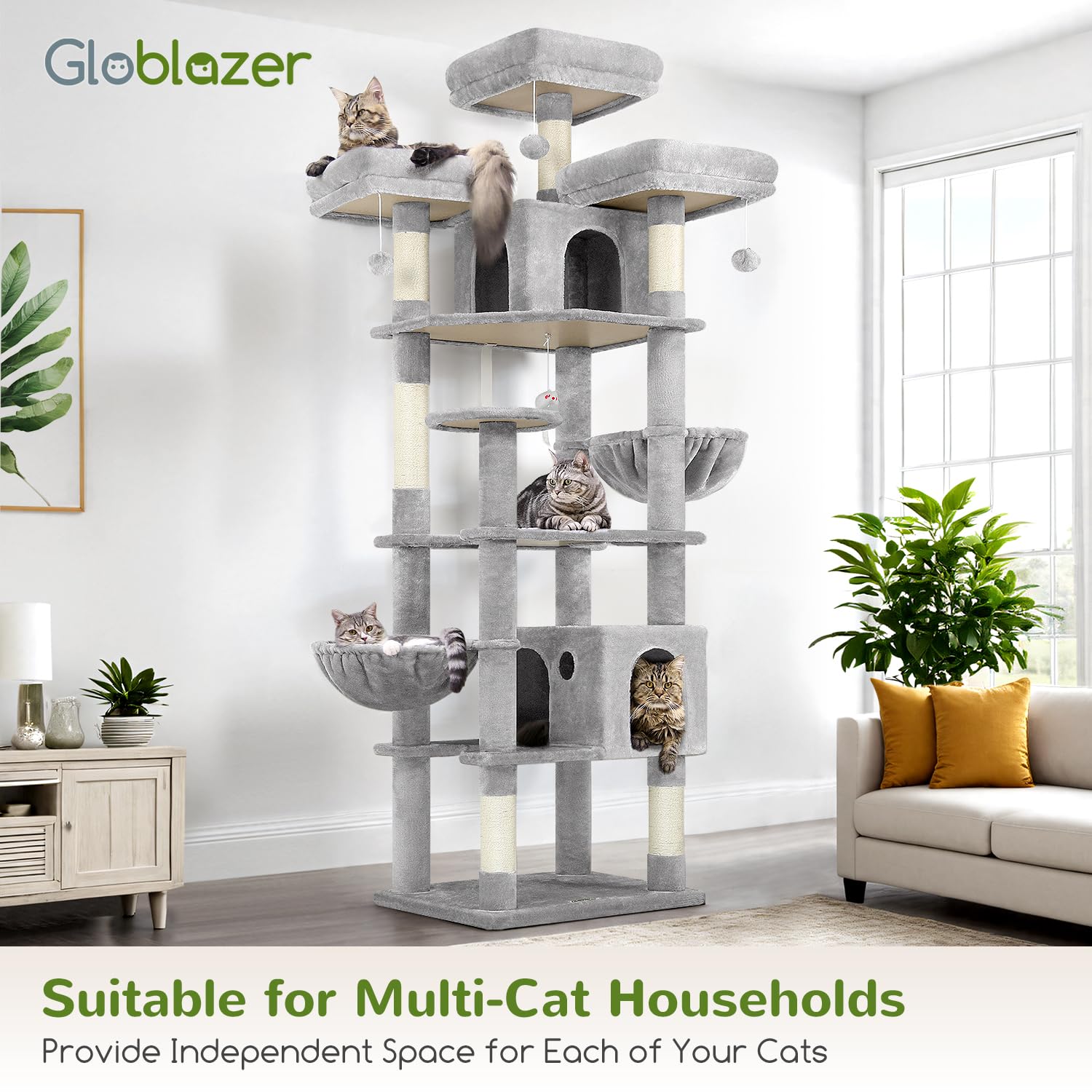 Globlazer F82 light grey finish blends with modern interior decor.