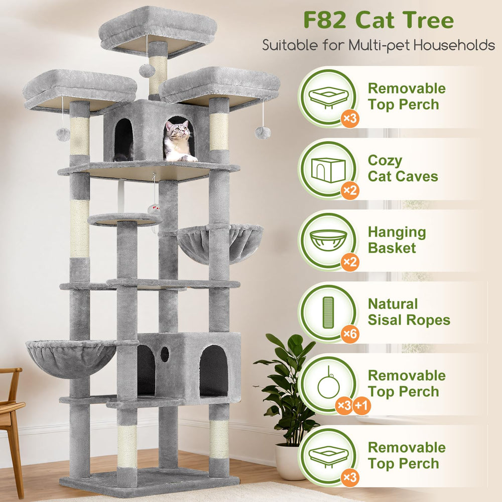 Globlazer F82 plush cat condos provide cozy hideaways for peaceful naps.
