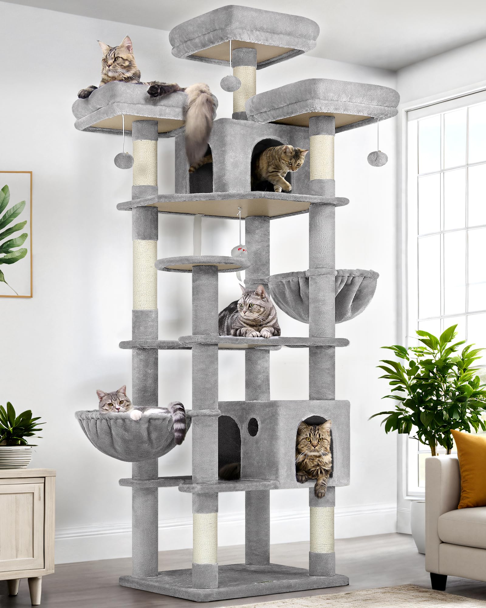 Globlazer F82 royal observation perches offer elevated views for curious indoor cats.