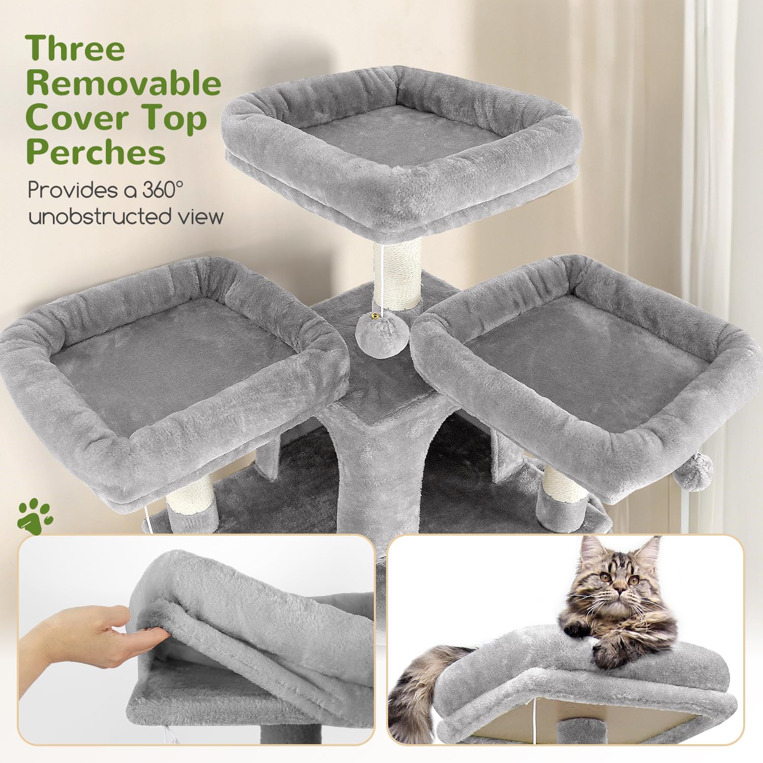 Globlazer F82 two hanging baskets create playful lounging spots for cats.