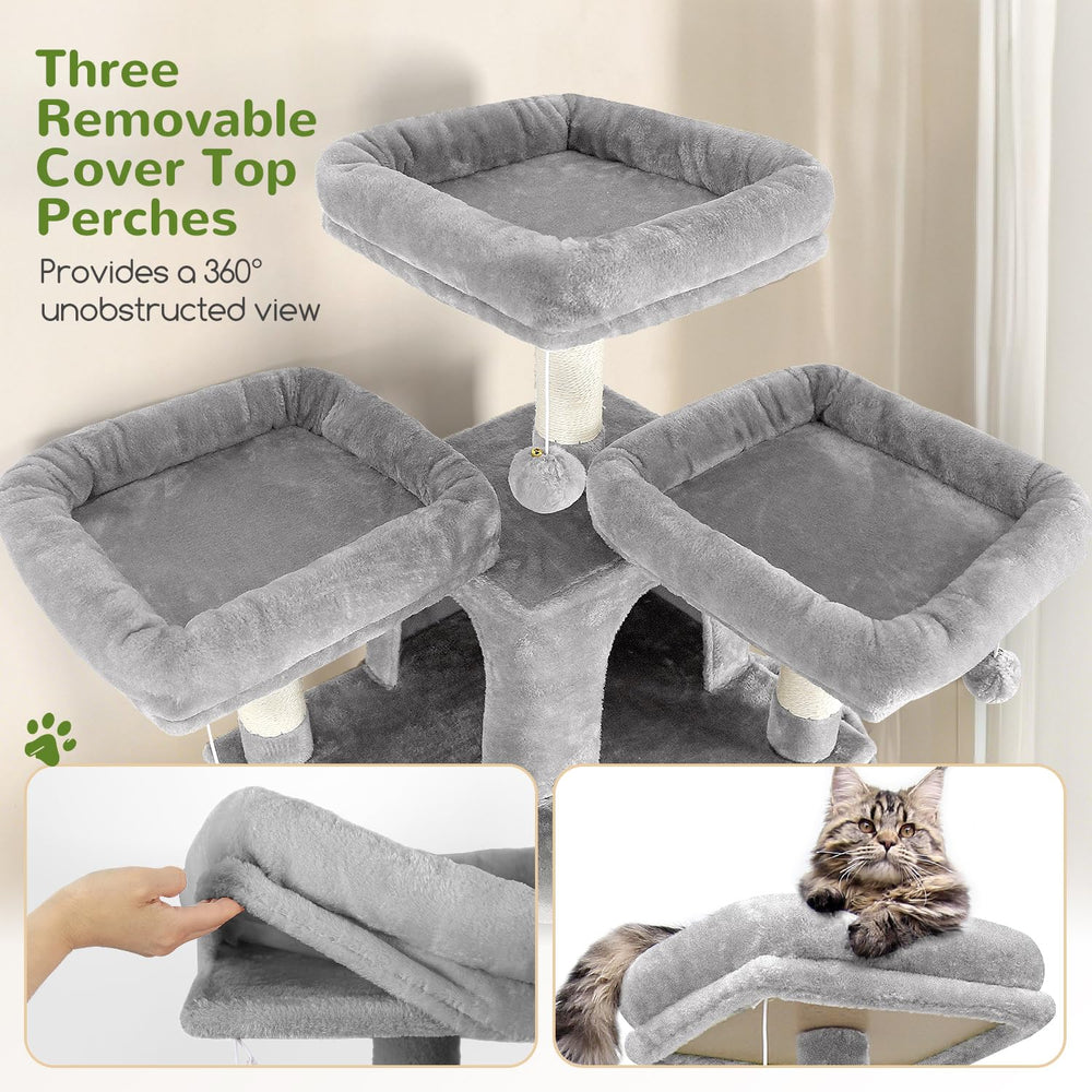 Globlazer F82 two hanging baskets create playful lounging spots for cats.