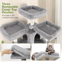 Globlazer F82 two hanging baskets create playful lounging spots for cats.