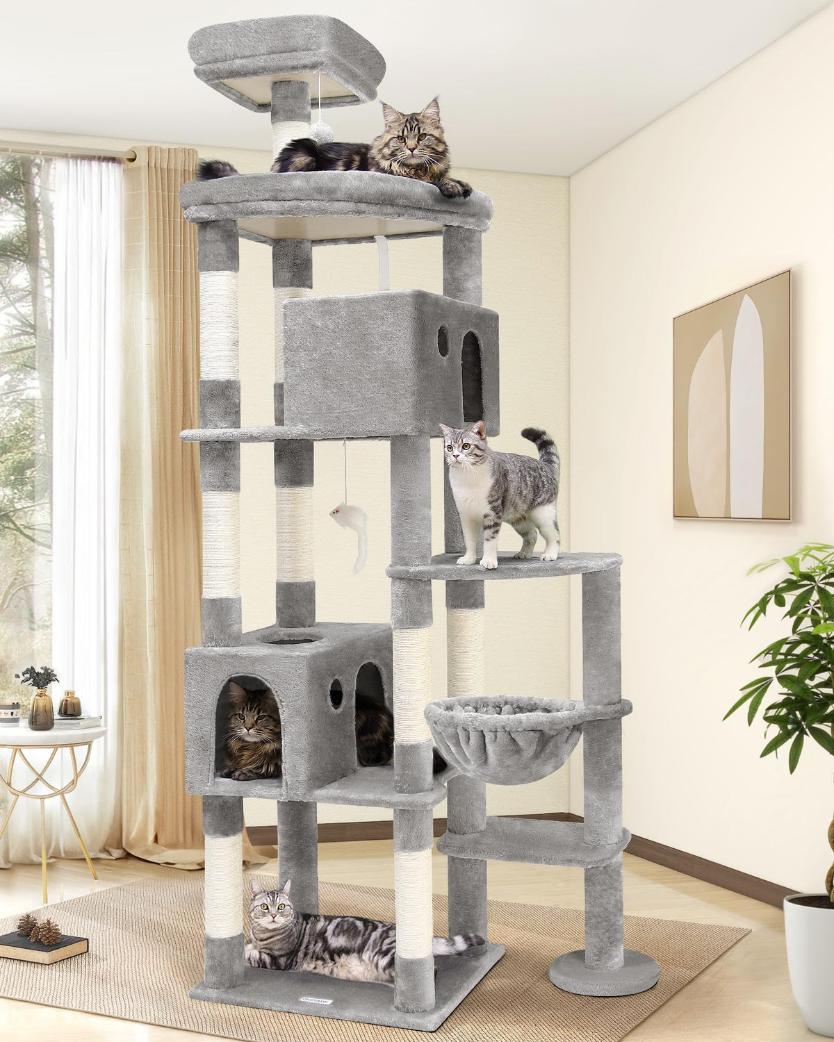 Globlazer giant cat tree condo offers privacy and comfort for large cats
