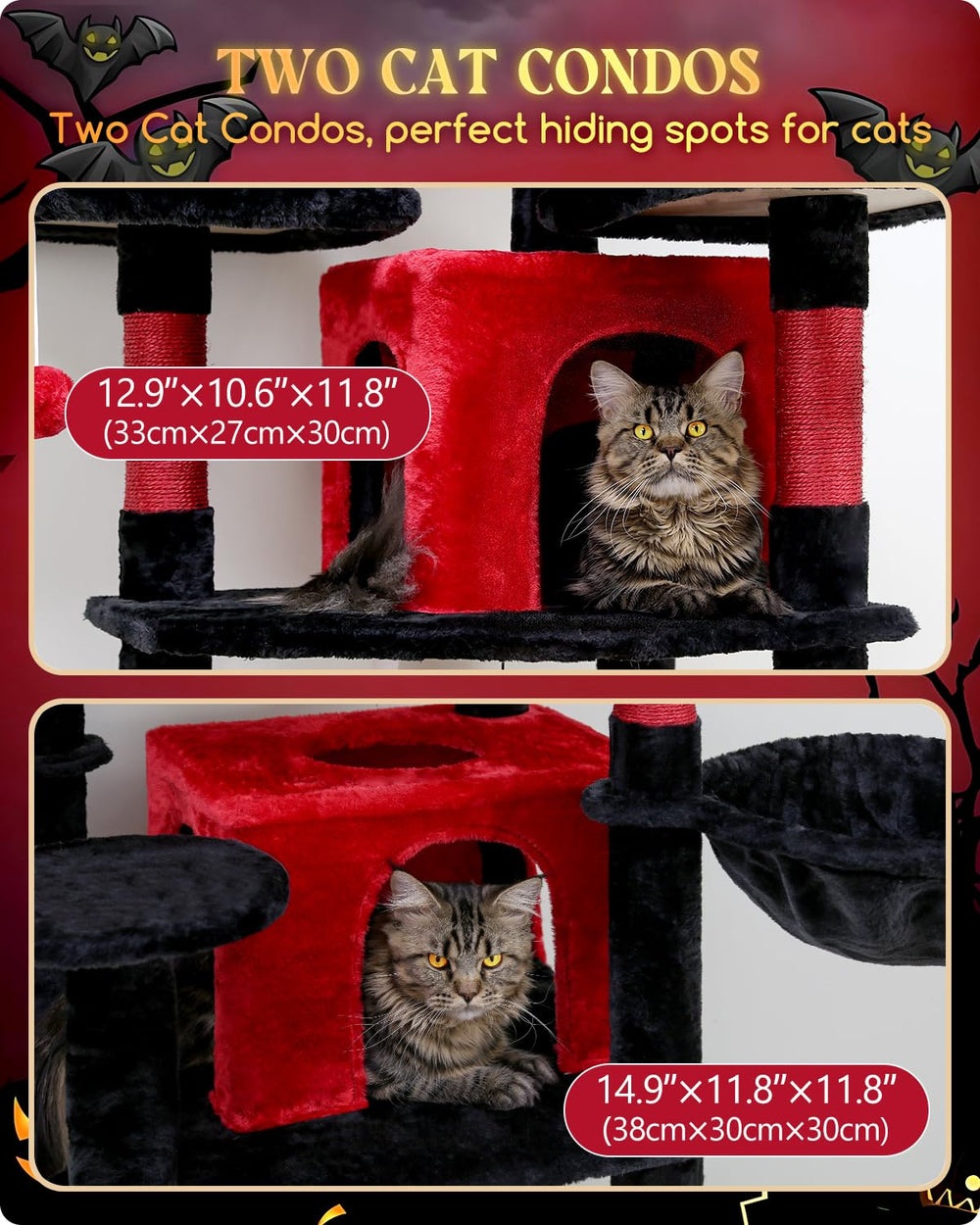Globlazer Gothic Cat Tree 80inch hammock for cozy elevated lounging