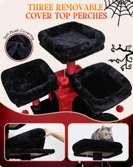 Globlazer Gothic Cat Tree 80inch sisal posts satisfying scratching instincts
