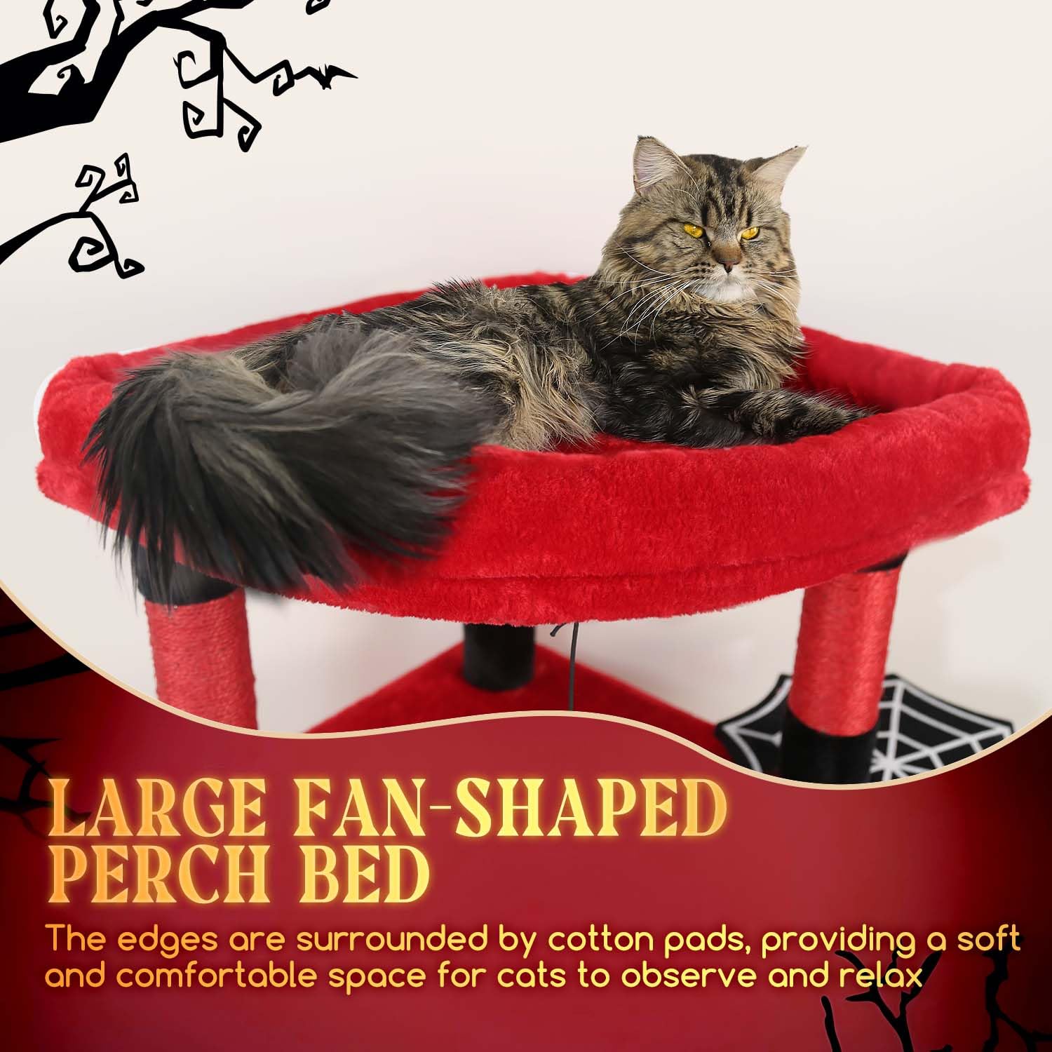 Globlazer Gothic cat tree with seven natural sisal posts protects furniture