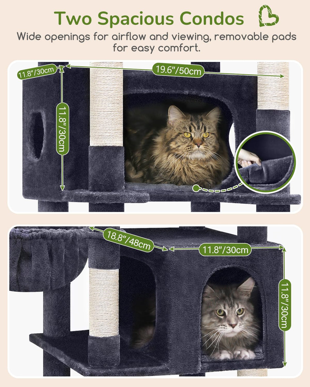 Globlazer two large condos for big cats with ventilation