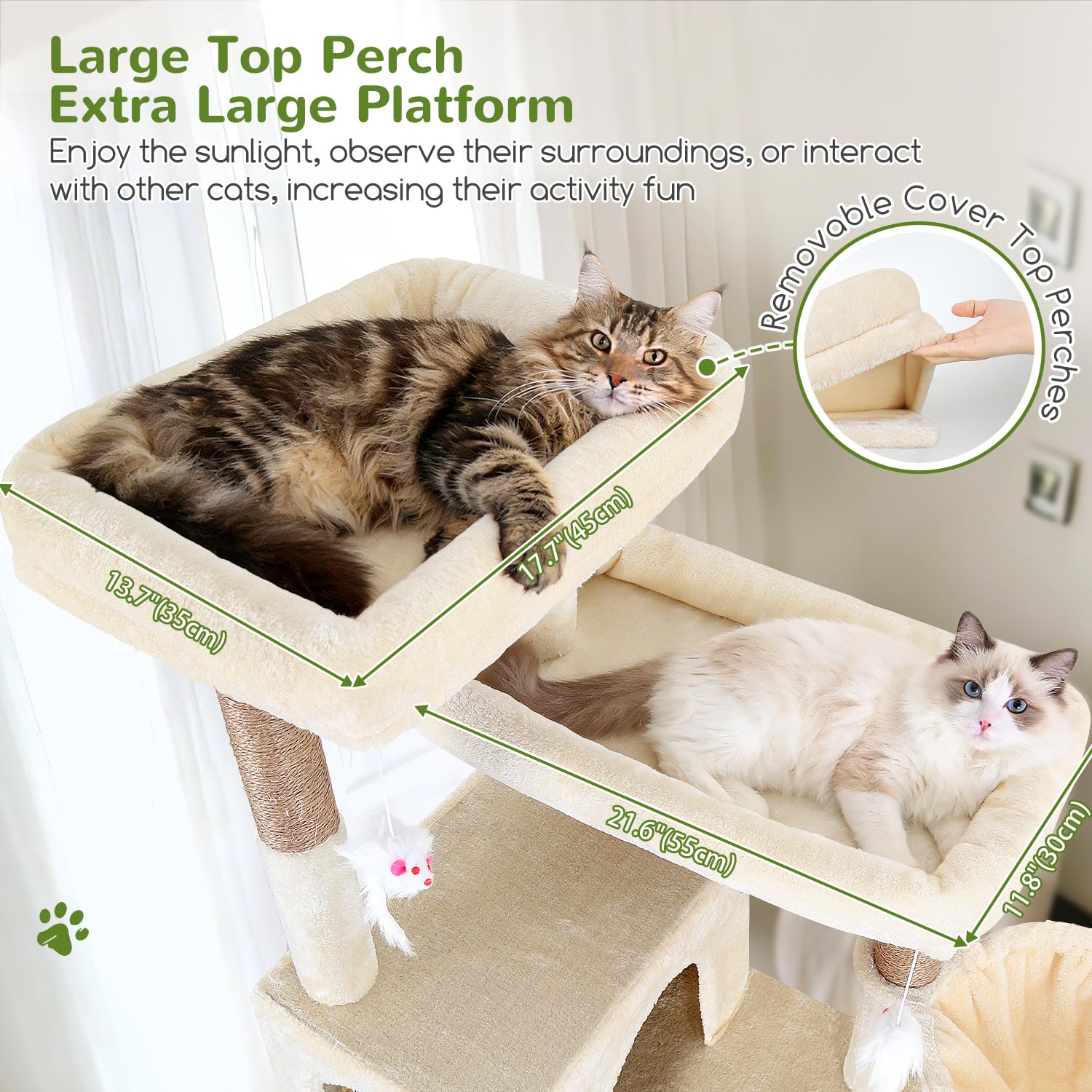 Globlazer 2 hanging baskets add playful resting nooks for curious felines.