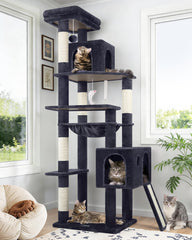 Globlazer heavy-duty cat tree 70-inch hammock offers a cozy lounging spot for large cats