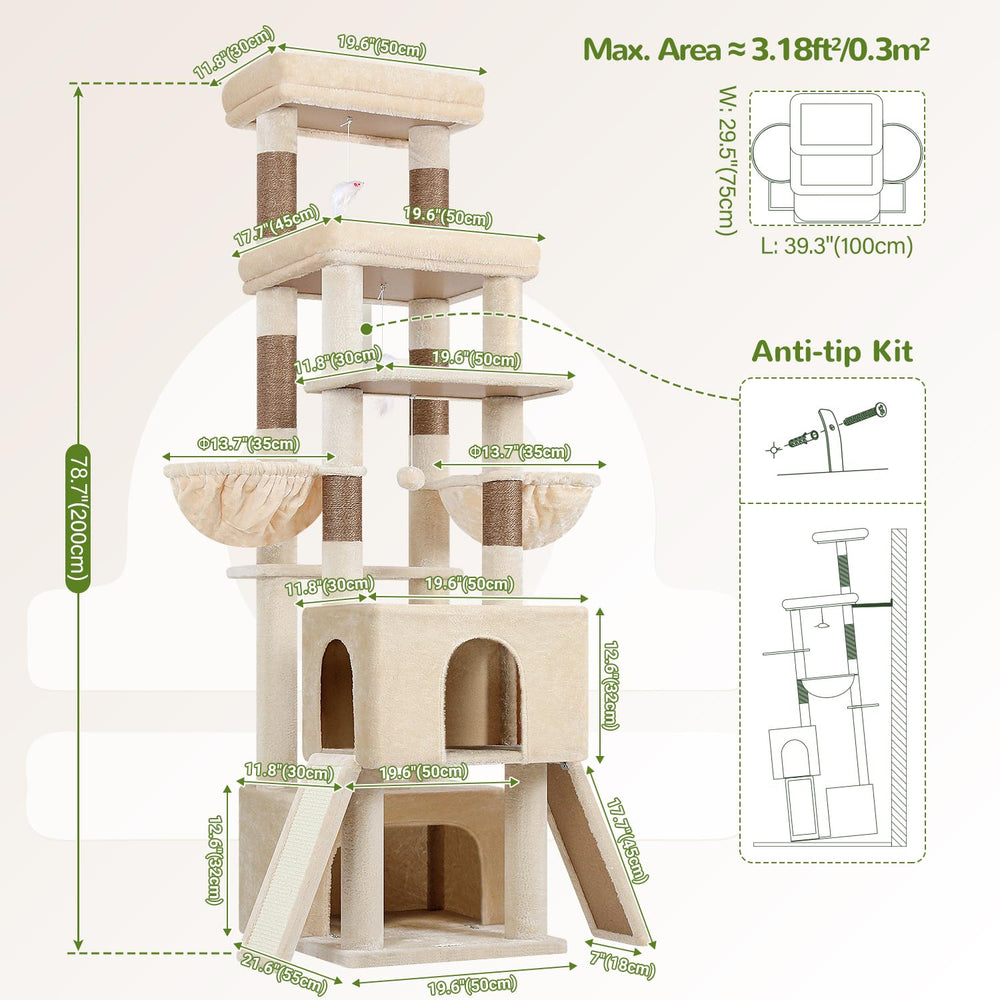 Globlazer assembly-ready cat tree with included tools