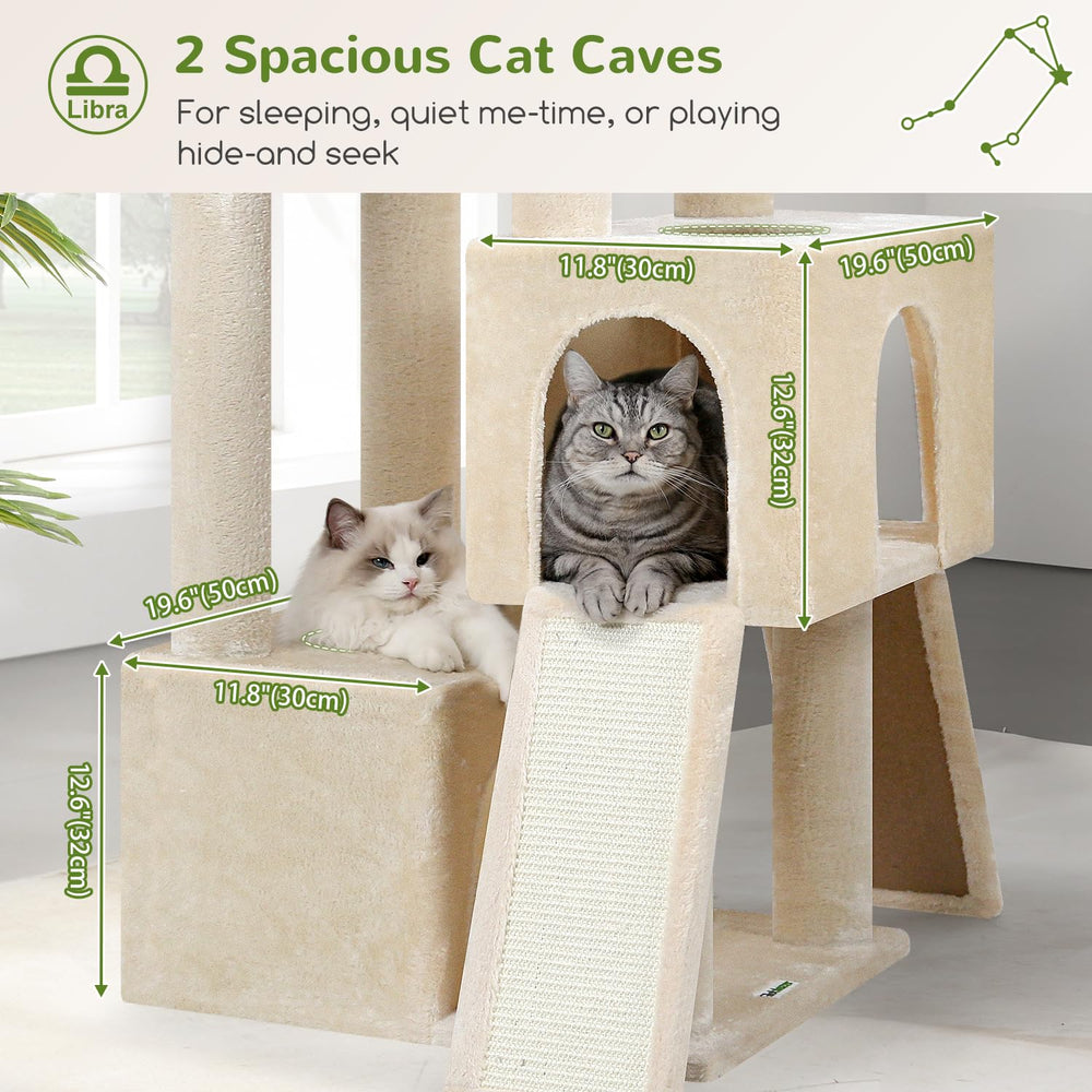 Globlazer 78-inch cat tree dual condos offer private naps