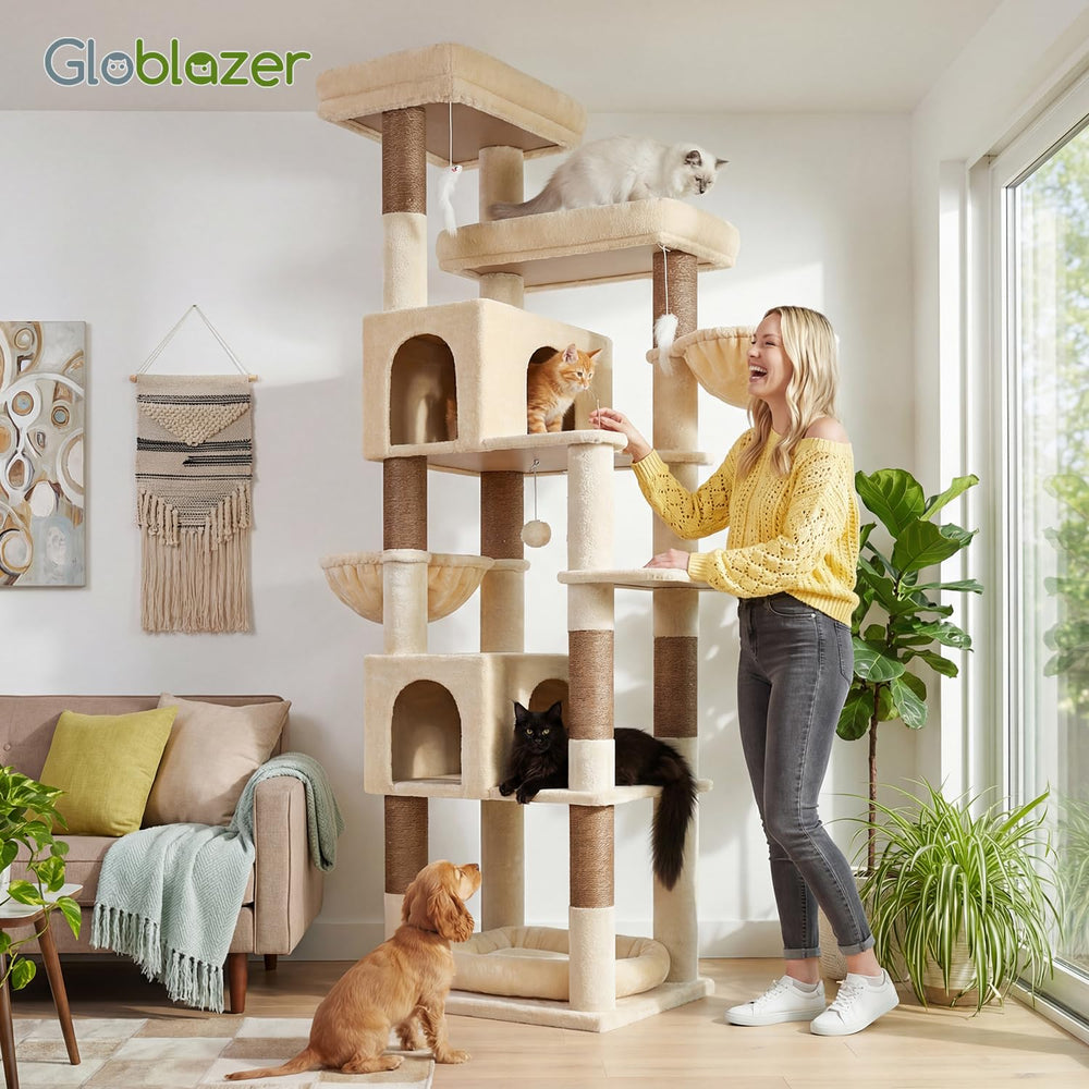 Sturdy construction supports multiple cats and daily activity in indoor spaces.