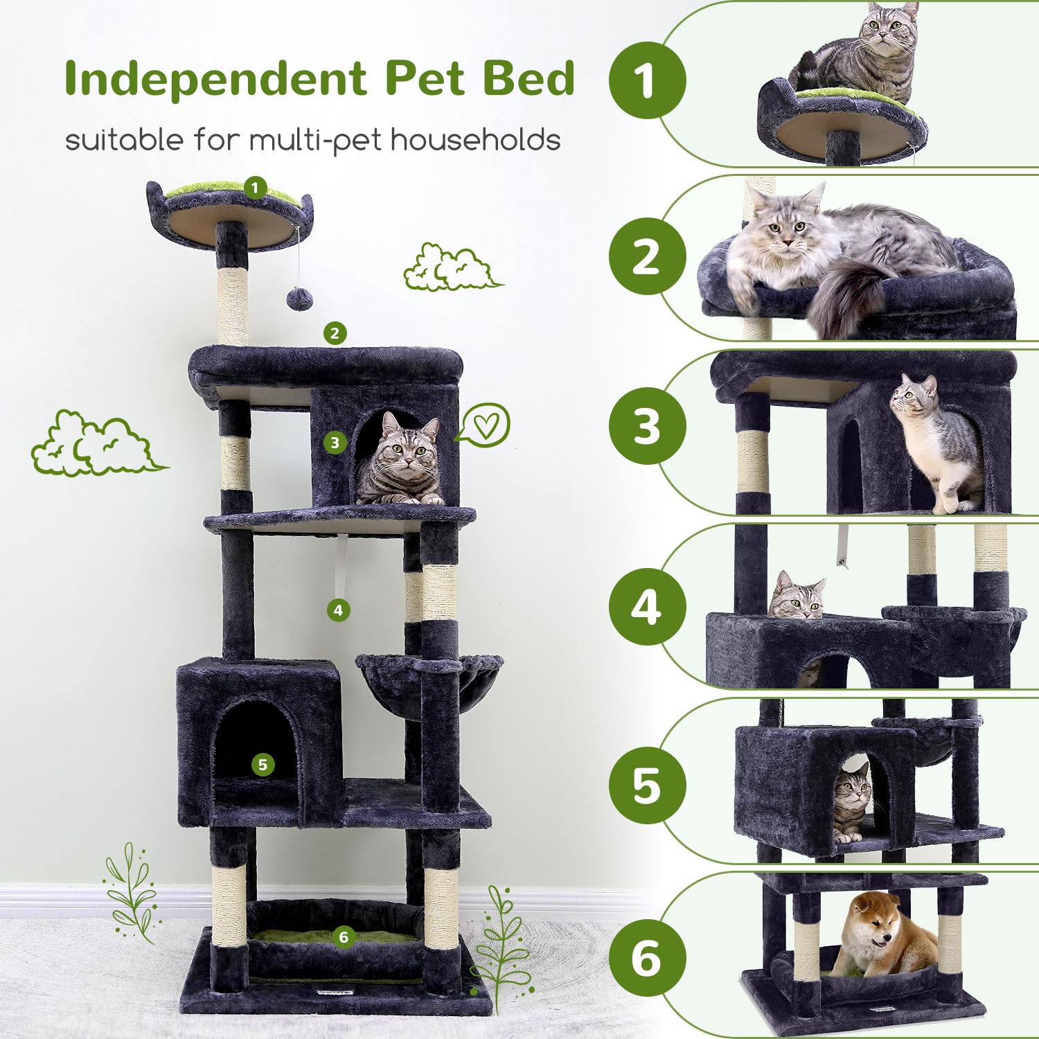 Globlazer heavy-duty cat tree top perch for surveying and resting.