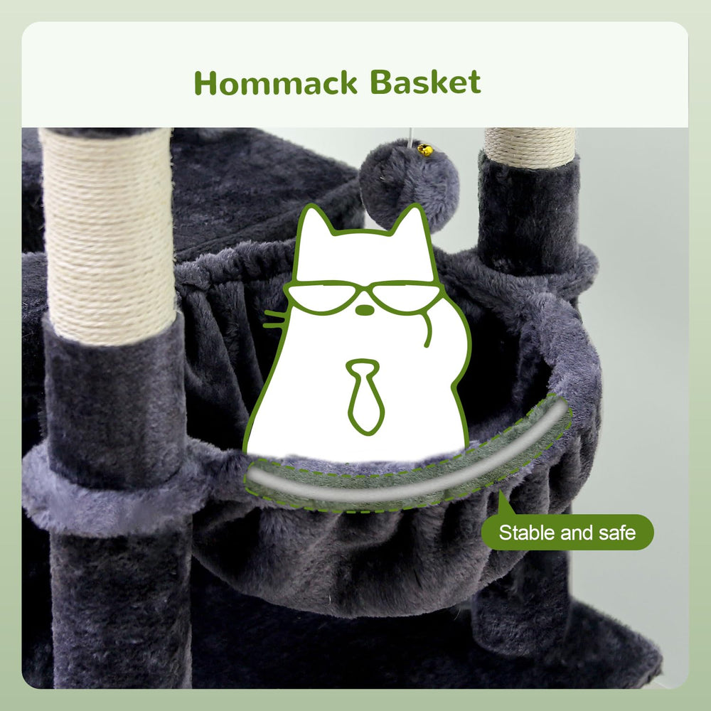 Globlazer two cat condos offer private rest and lookout.