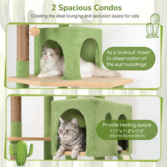 Globlazer cactus cat tree hammock spacious lounging area for adults.