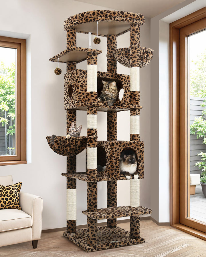 Globlazer S74 leopard top perch provides elevated viewing for curious cats.