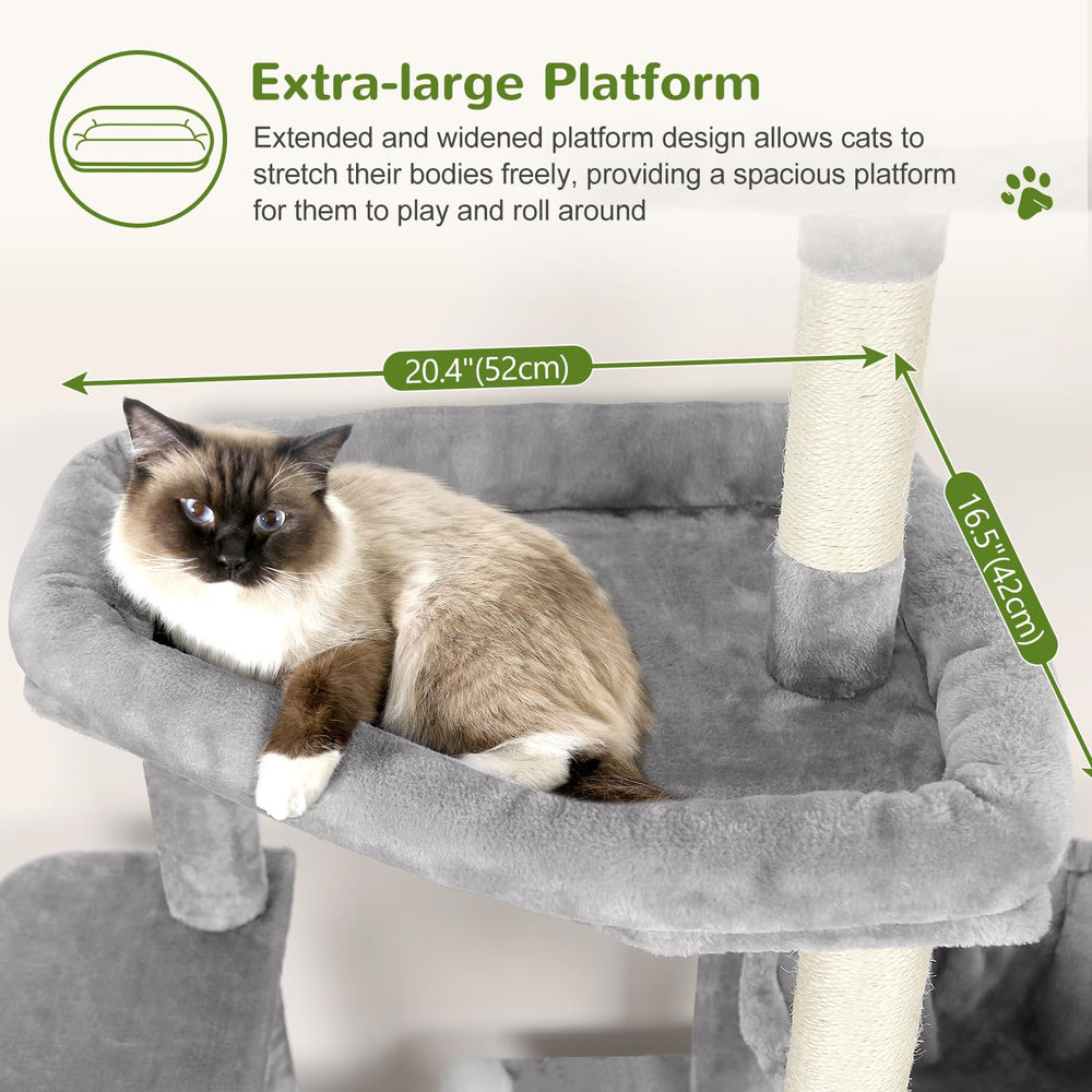 Globlazer 68-inch platform offers extra lounging space for big cats.