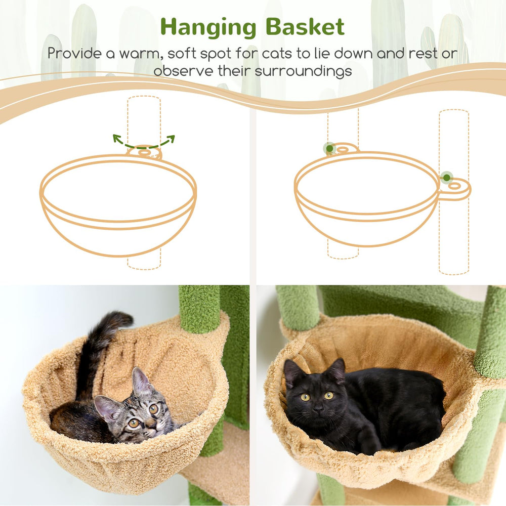 Globlazer sturdy cat tree cat cave offers private comfort for naps.