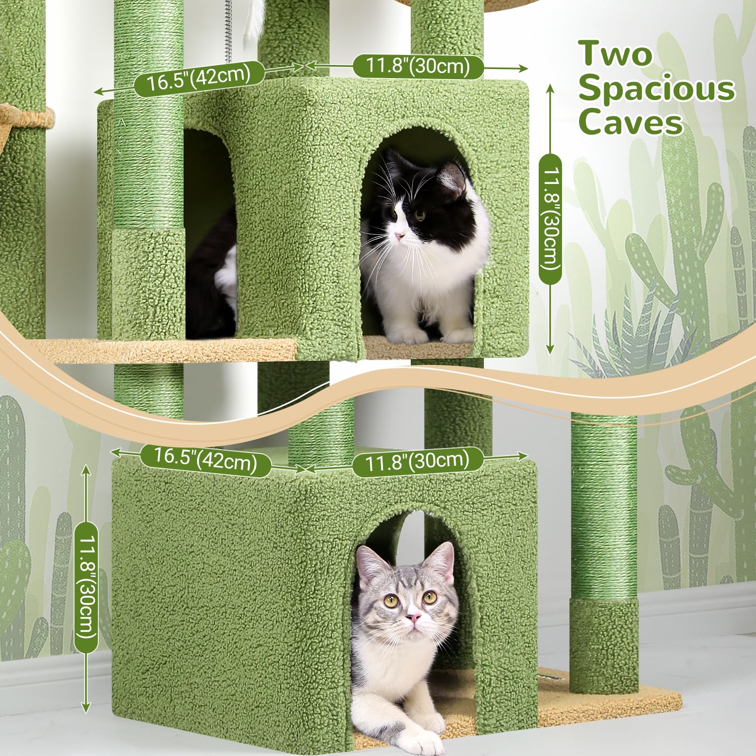 Globlazer sturdy cat tree oversized platform gives large cats a roomy resting area.