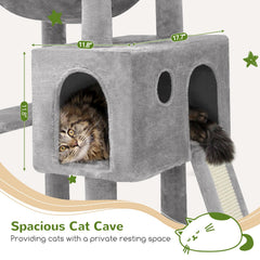 Globlazer enlarged top perch on a tall cat tree for resting and observing
